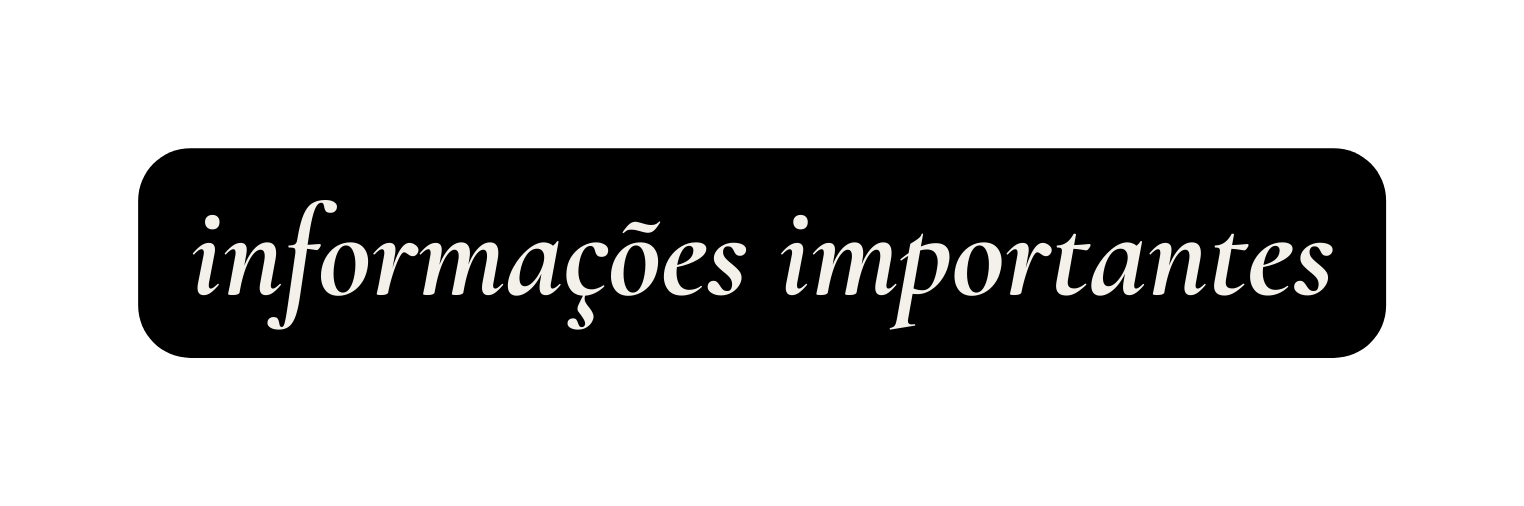 informações importantes